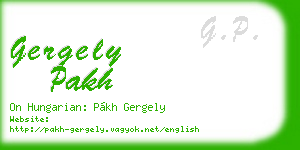 gergely pakh business card